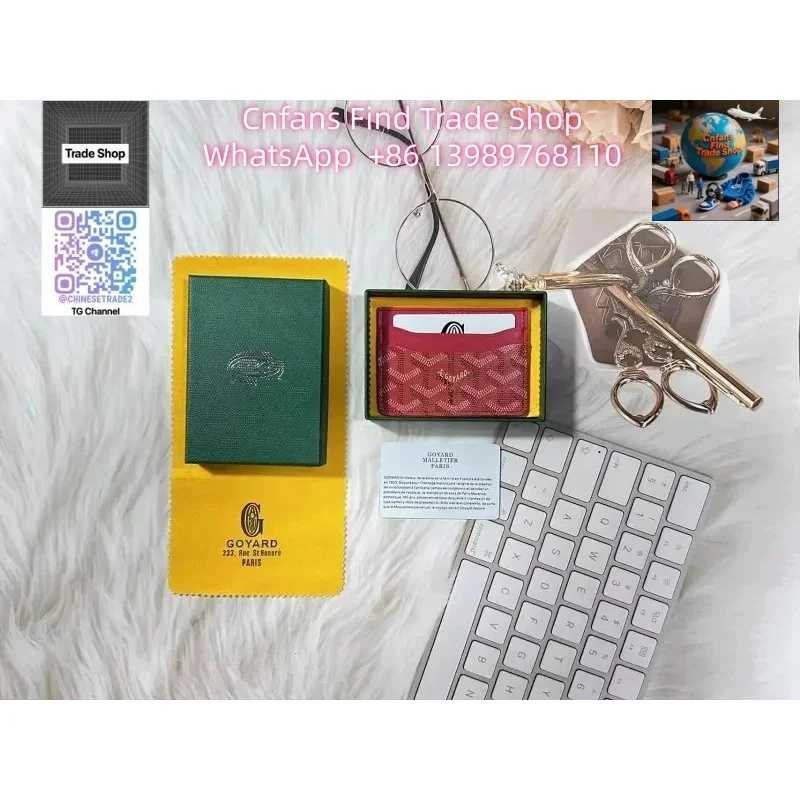 Goyard Goyard Saint Louis Red Goyardine Card Holder Red - 1
