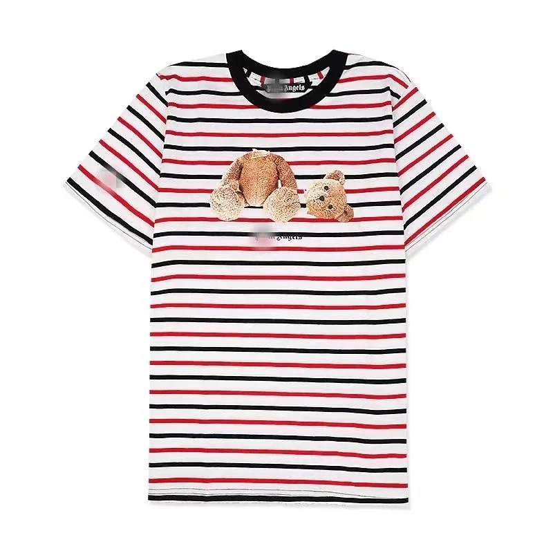 Palm Angels Palm Angels Bear Striped T-Shirt White/Red/Black White - 1