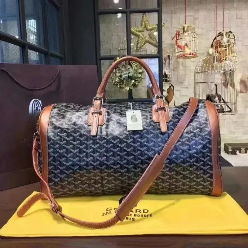 Goyard Goyard Saint Louis Monogram Duffle Bag Black & Tan Black - 1