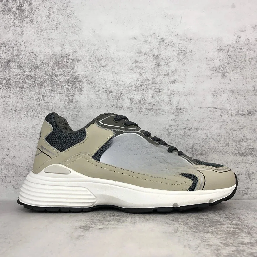 New Balance Unisex Beige & Grey Sneakers with Transparent Panel Beige - 1