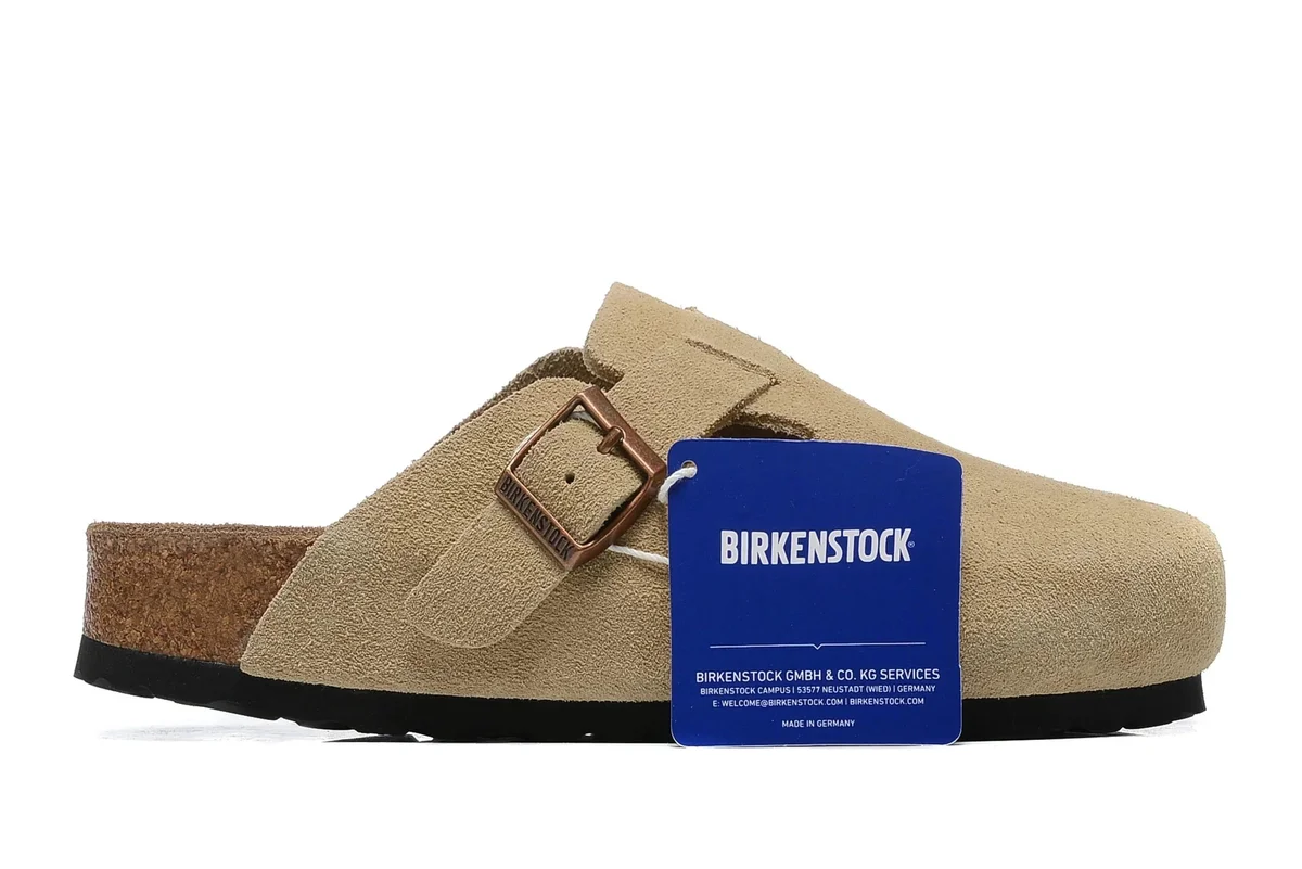 Birkenstock Birkenstock Boston Suede Sandal Beige Beige - 1