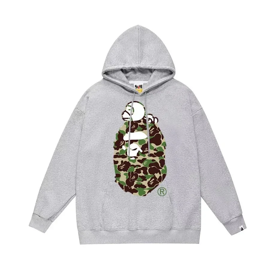 A Bathing Ape A Bathing Ape BAPE STA Camo Hoodie Grey Grey - 1