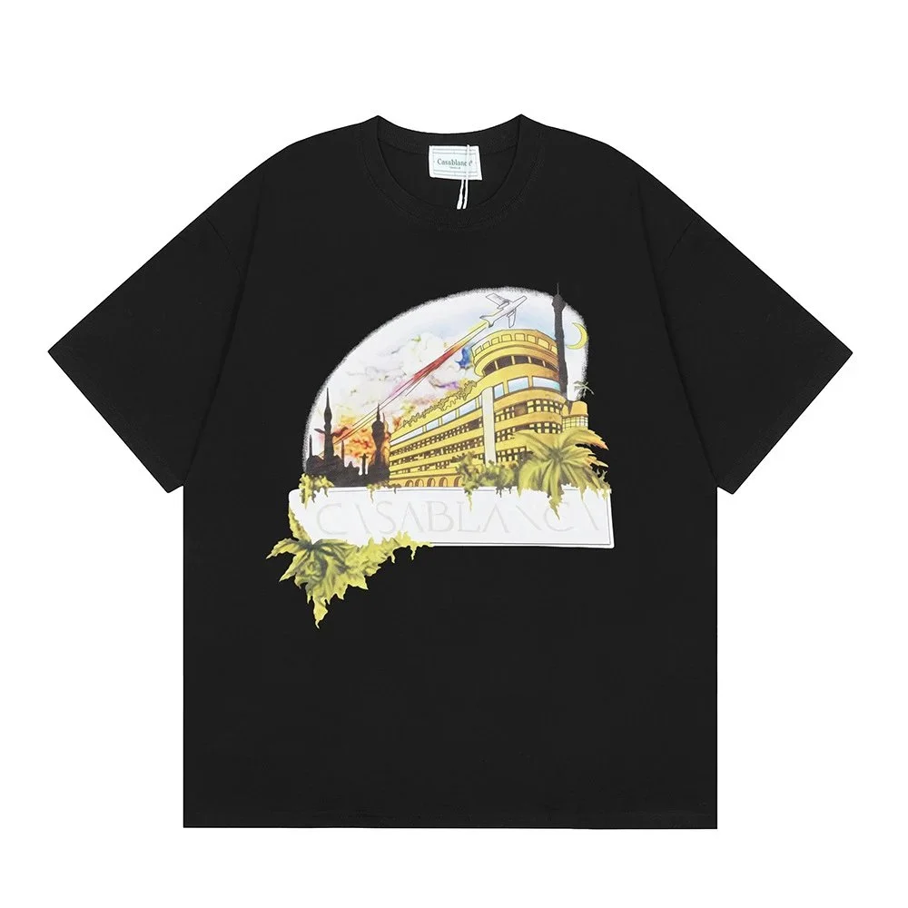 Casablanca Casablanca Tennis Club Black Graphic T-Shirt Black - 1