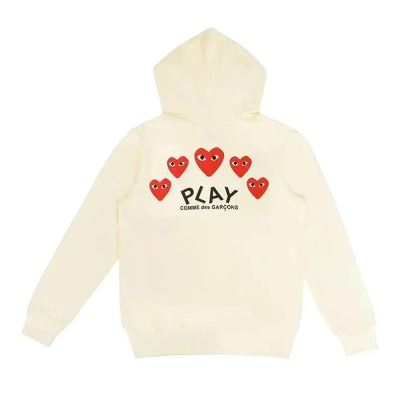 Comme des Garçons Comme des Garçons PLAY Cream Heart Hoodie Cream - 1