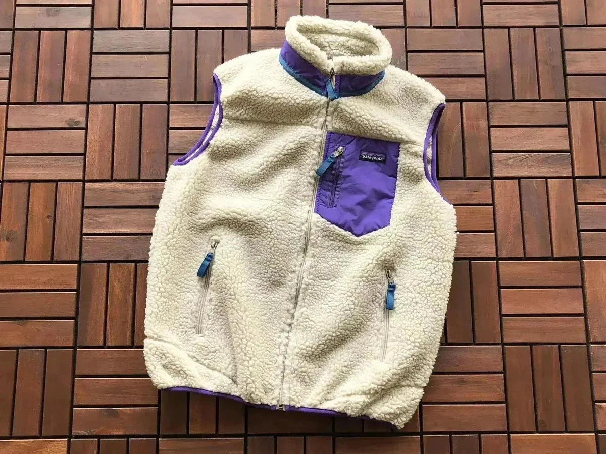 Patagonia Patagonia Fleece Vest Cream & Purple Cream - 1
