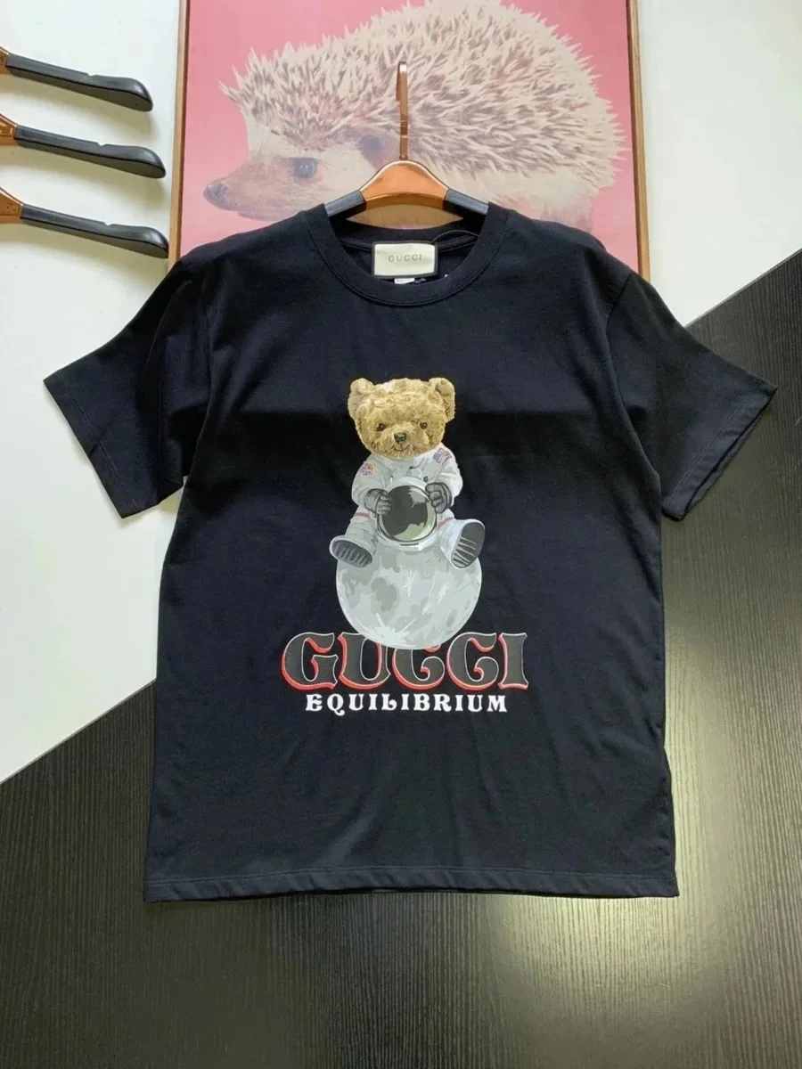 Gucci Gucci Black Bear Print T-Shirt Black - 1