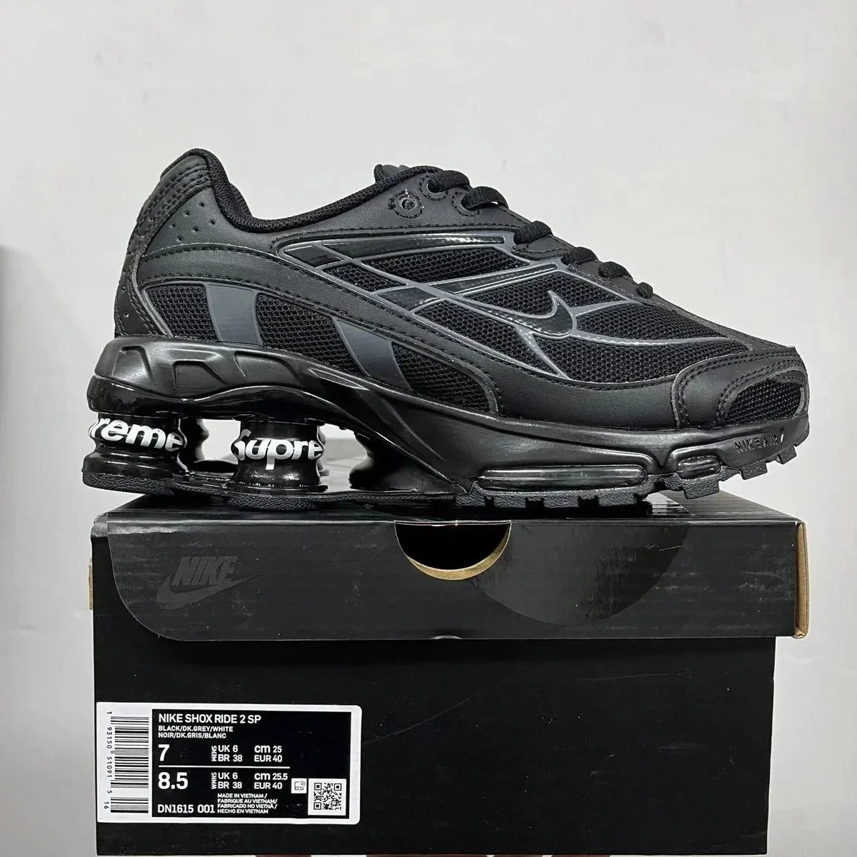 Nike Nike Shox Ride 2 SP Black Triple Black Sneakers Black - 1