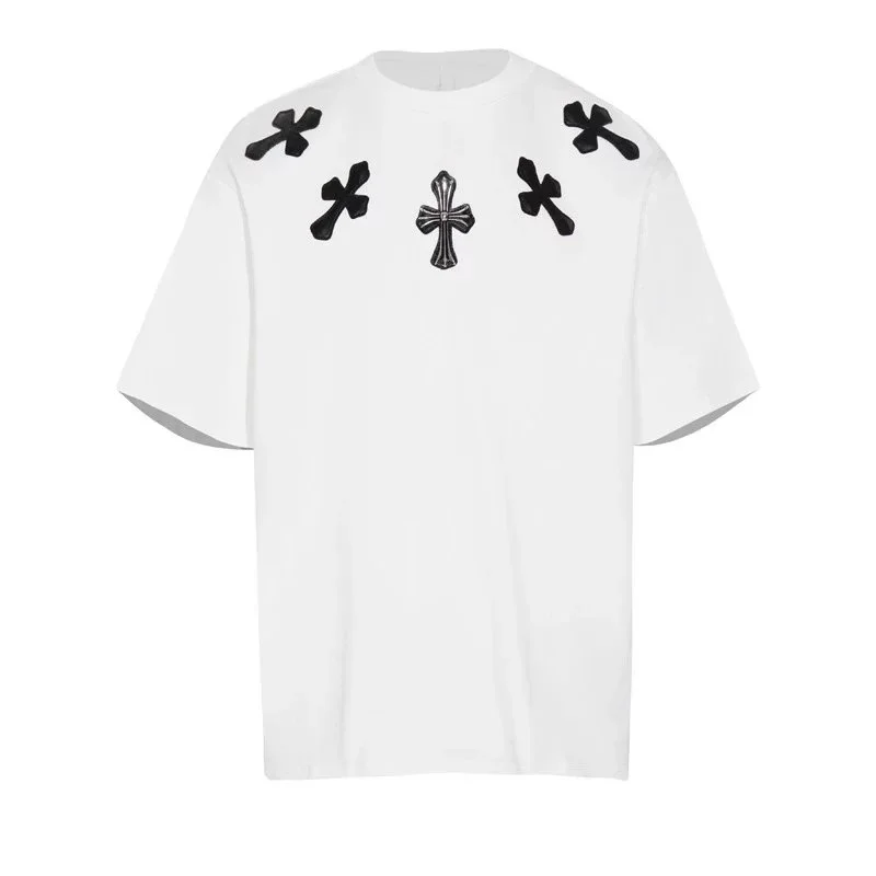 Chrome Hearts Chrome Hearts Cross Embroidered White T-Shirt White - 1