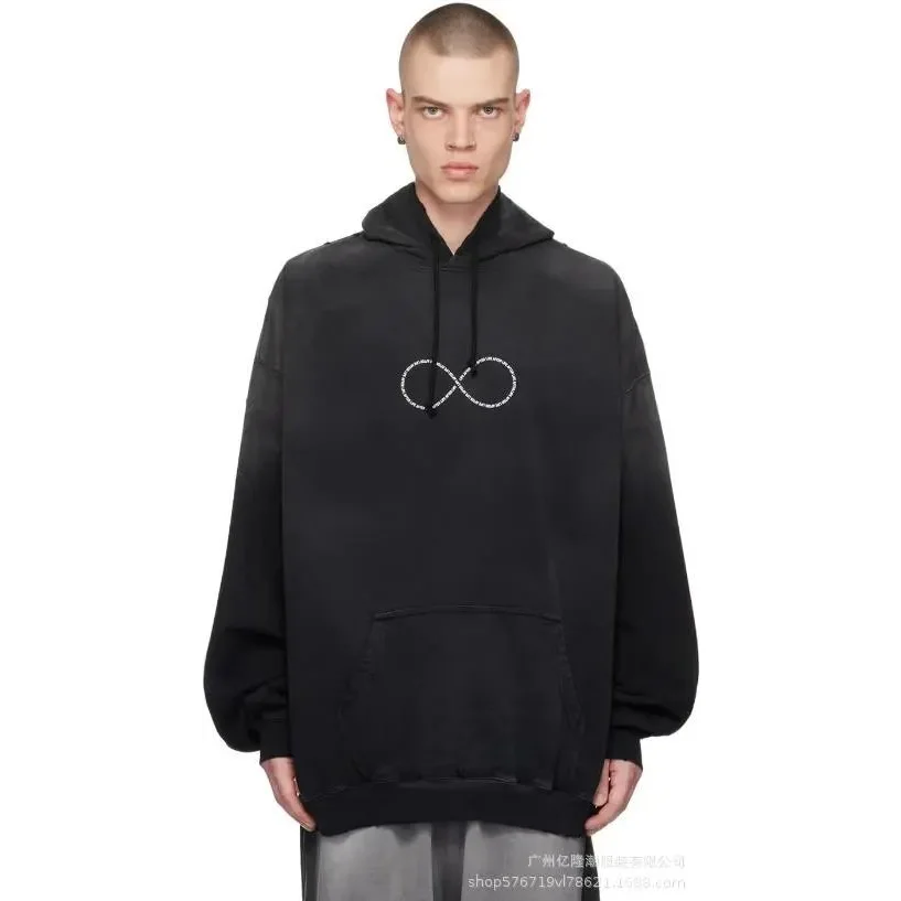 Balenciaga Balenciaga Black Infinity Hoodie Black - 1