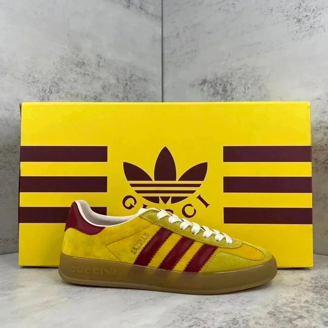 Adidas Adidas Gazelle Yellow & Burgundy Sneakers Yellow - 1