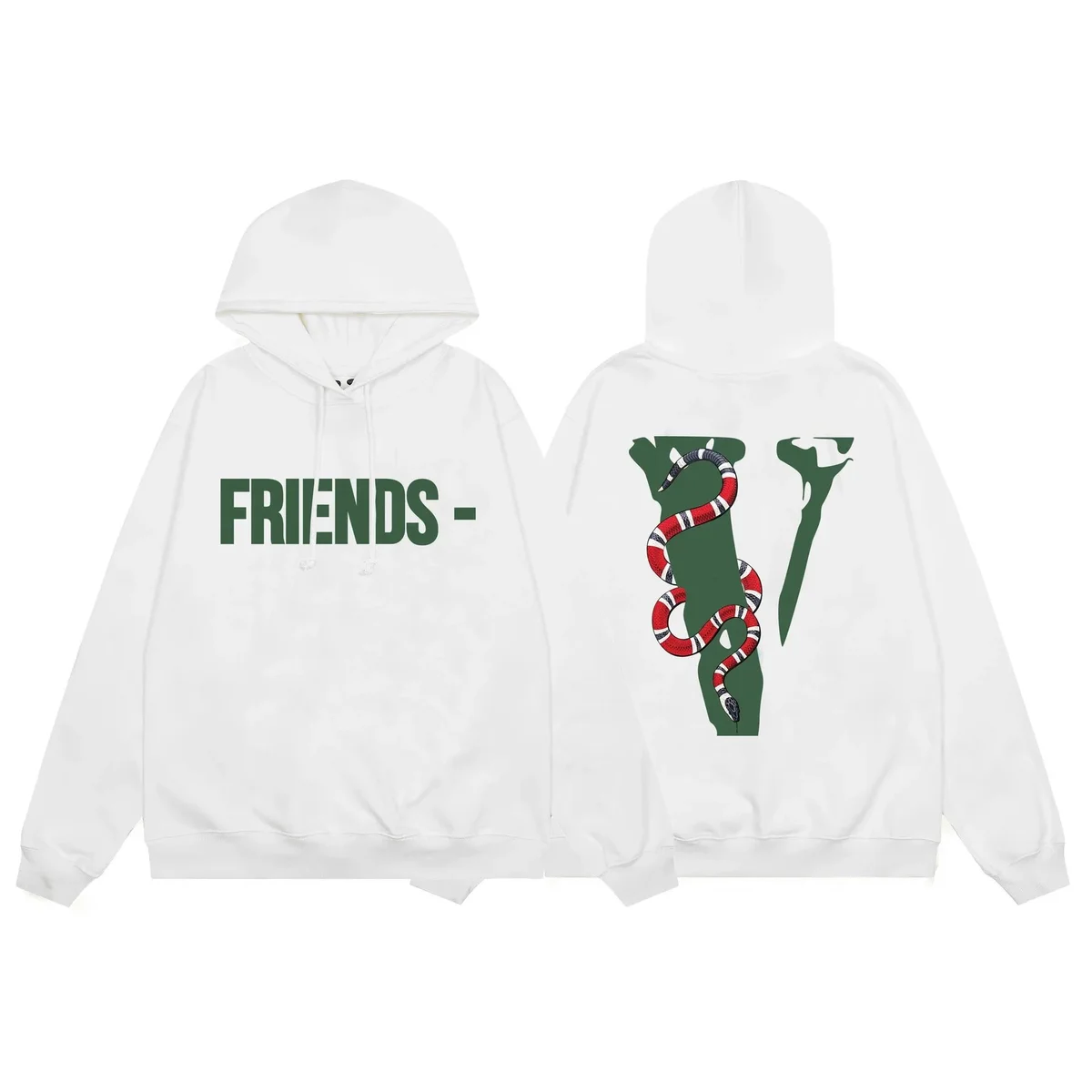 VLONE VLONE Friends Hoodie White Solid Sweatshirt White - 1