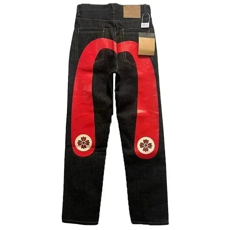 A Bathing Ape A Bathing Ape Black & Red Cherry Blossom Jeans Black - 1