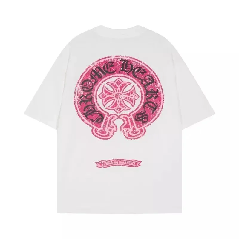 Chrome Hearts Chrome Hearts White Pink Floral Cross T-Shirt White - 1
