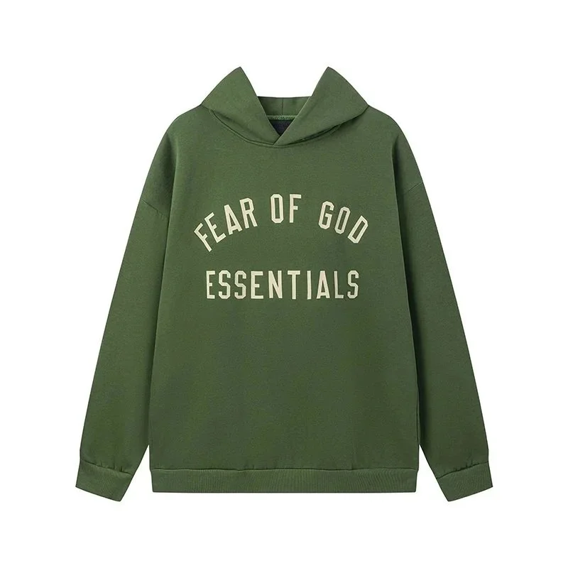 Fear of God Fear of God Essentials Olive Green Hoodie Green - 1