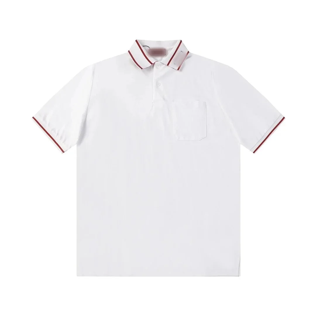 Other White Polo Shirt with Red Trim Pocket White - 1