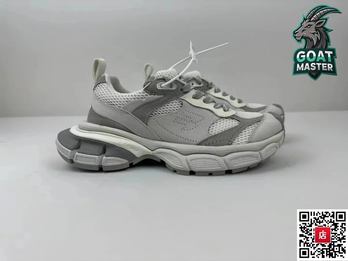 Balenciaga Unisex Grey & White Chunky Sneakers Grey - 1