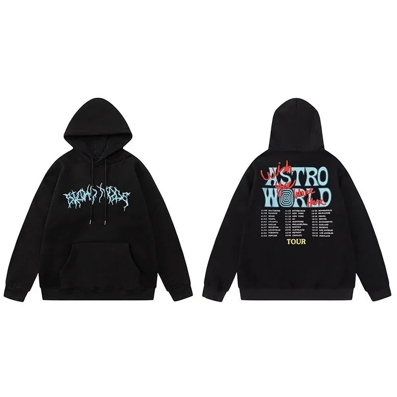 Other Black 'Astro World Tour' Graphic Hoodie Black - 1