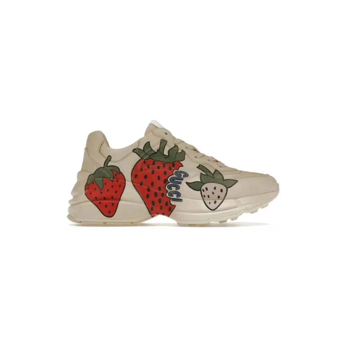 Gucci Gucci Rhyton Strawberry Print Sneakers White - 1