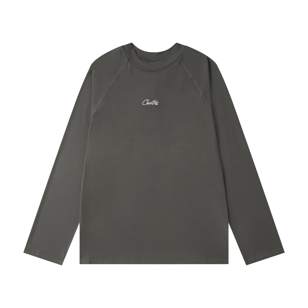 Essentials Long Sleeve T-Shirt in Grey with Embroidered Logo Grey - 1