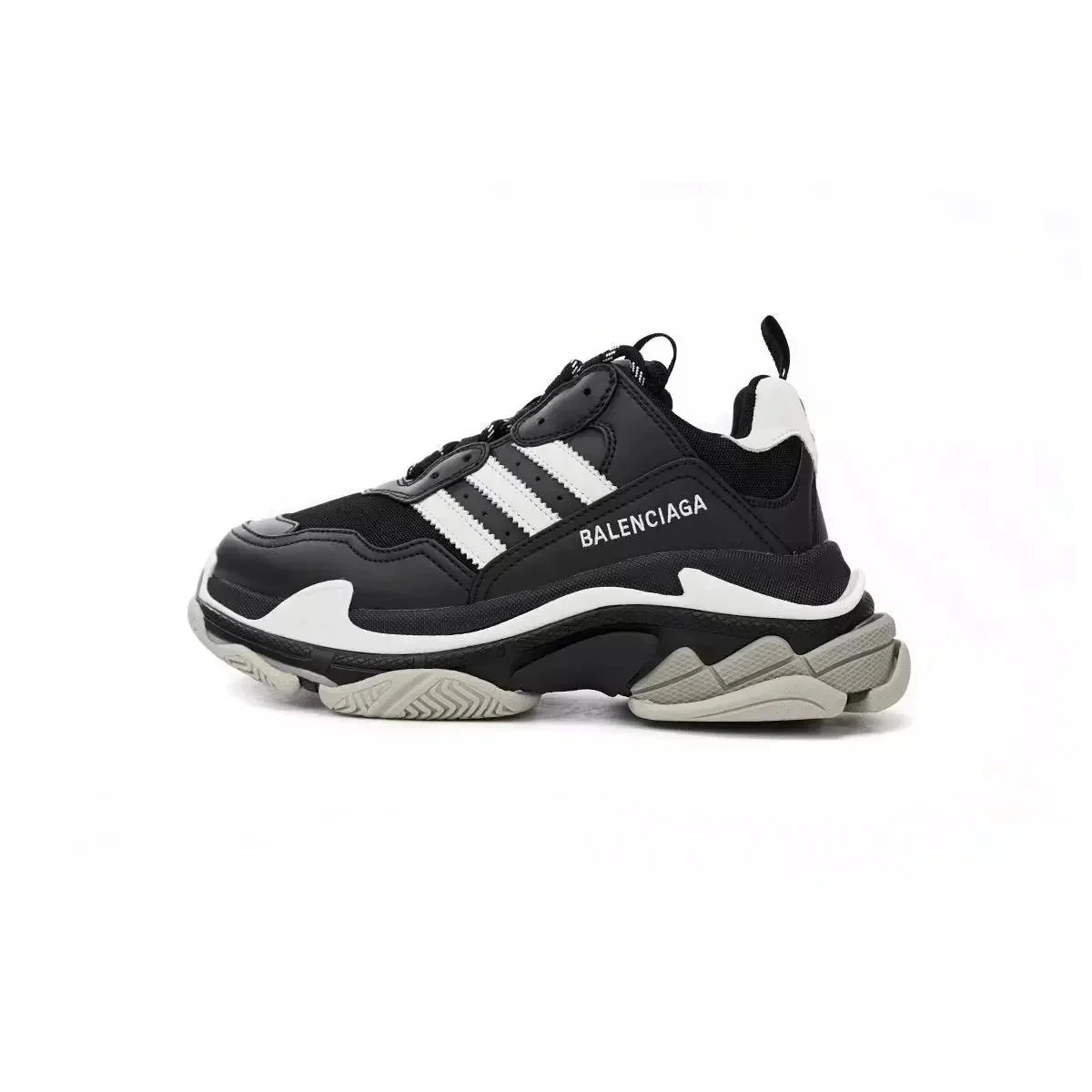 Balenciaga Balenciaga Triple S Black & White Sneakers Black - 1