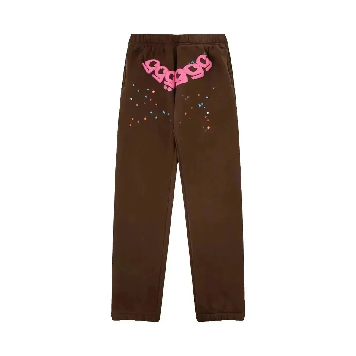 Other Brown Sweatpants with Pink Graphic and Stars Brown - 1