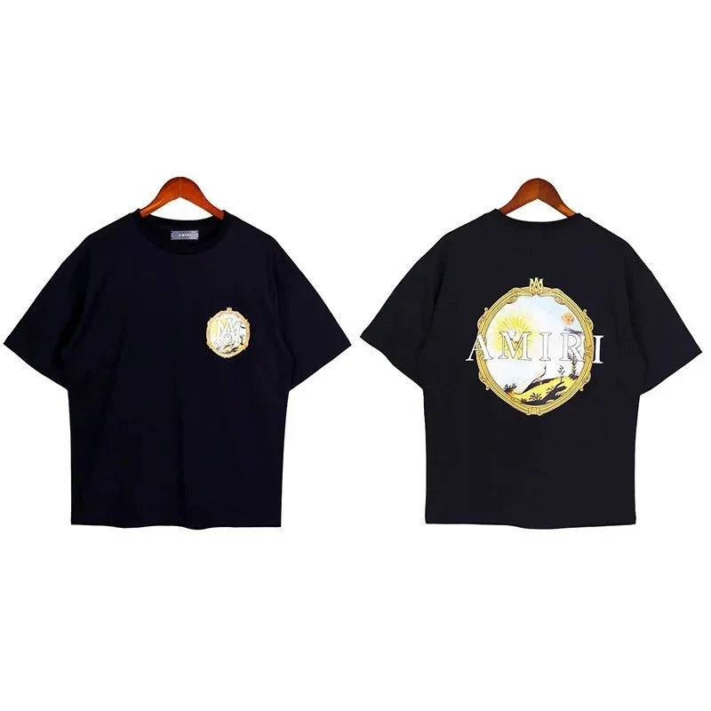 Amiri Amiri Black Gold Mirror Print T-Shirt Black - 1