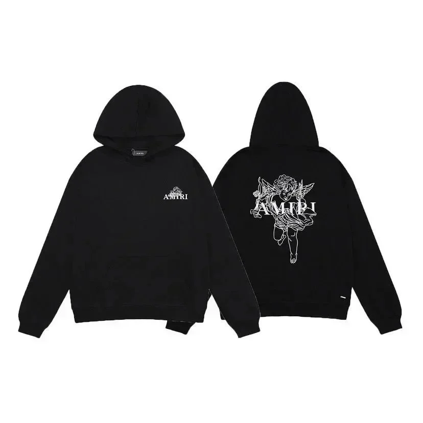 Amiri Amiri Black Angel Print Hoodie Black - 1