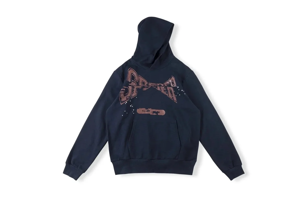 Other Navy Speed Hoodie with Distressed Graphic Navy - 1