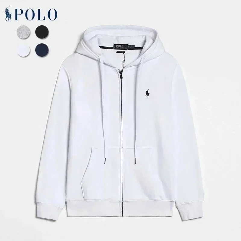 Polo Ralph Lauren Polo Ralph Lauren Zip-Up Hoodie White Casual Top White - 1