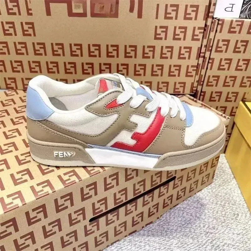 Fendi Fendi Sneakers Beige/Red/White Beige - 1