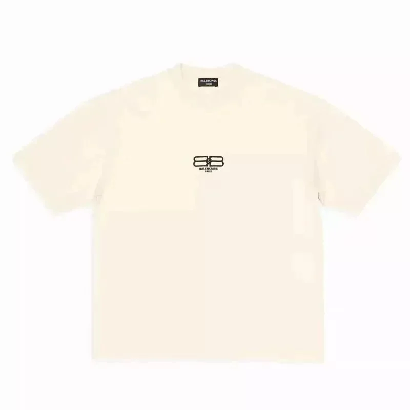 Balenciaga Balenciaga BB Logo T-Shirt Cream Cream - 1