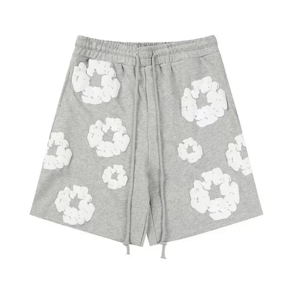Essentials Grey Cloud Print Shorts Grey - 1