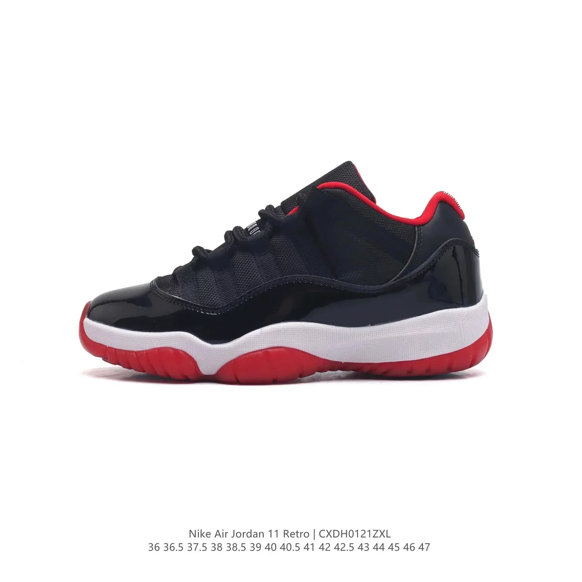Jordan Nike Air Jordan 11 Retro Black/Red/White Sneakers Black - 1