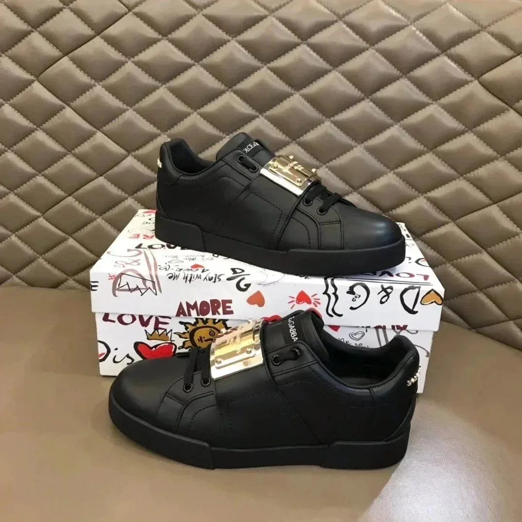 Dolce & Gabbana Dolce & Gabbana Black Leather Sneakers Black - 1