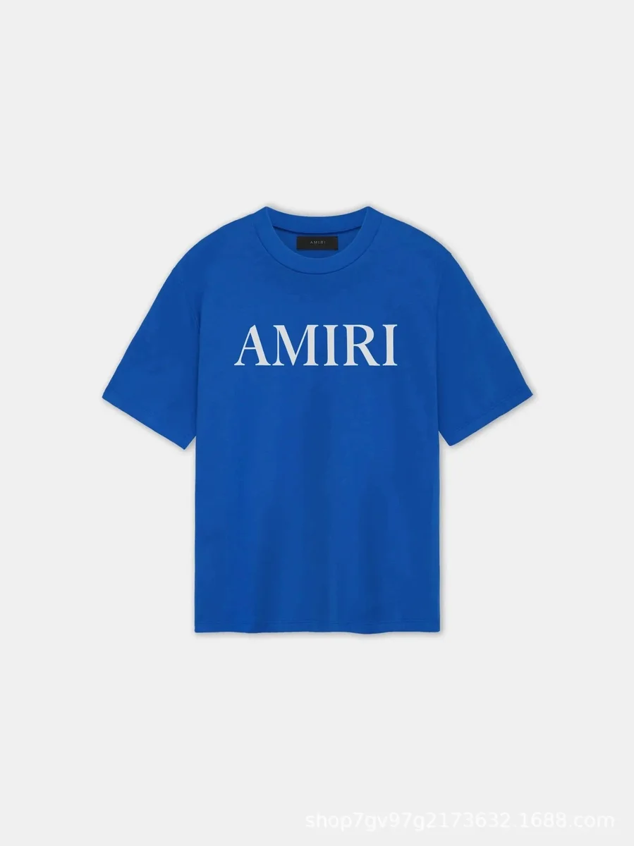 Amiri Amiri Blue Logo T-Shirt Blue - 1