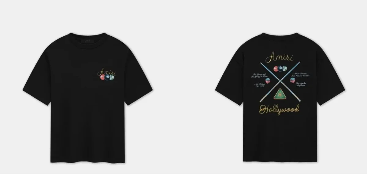 Amiri Amiri Black Hollywood Pool T-Shirt Black - 1