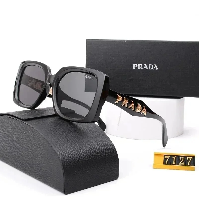 Prada Prada Black Gold Letter Sunglasses Black - 1