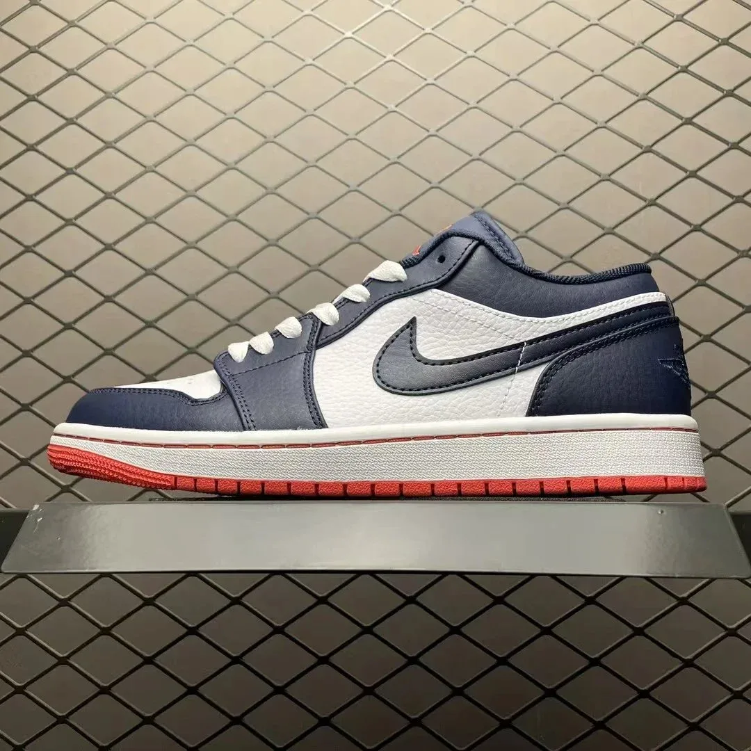 Jordan Nike Air Jordan 1 Low Midnight Navy Sail Red Sneakers Navy - 1