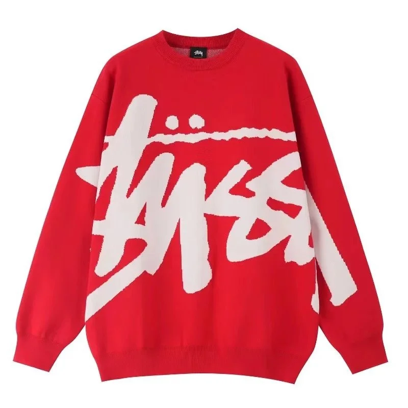 Stussy Stussy Red Script Logo Sweater Red - 1