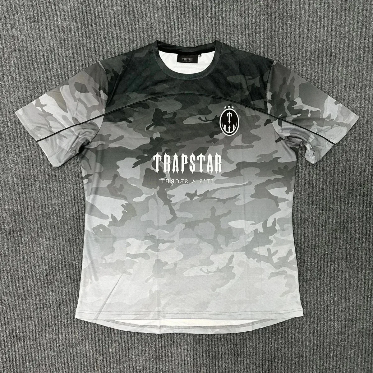 Trapstar Trapstar Camo Print T-Shirt Grey/Black Grey - 1
