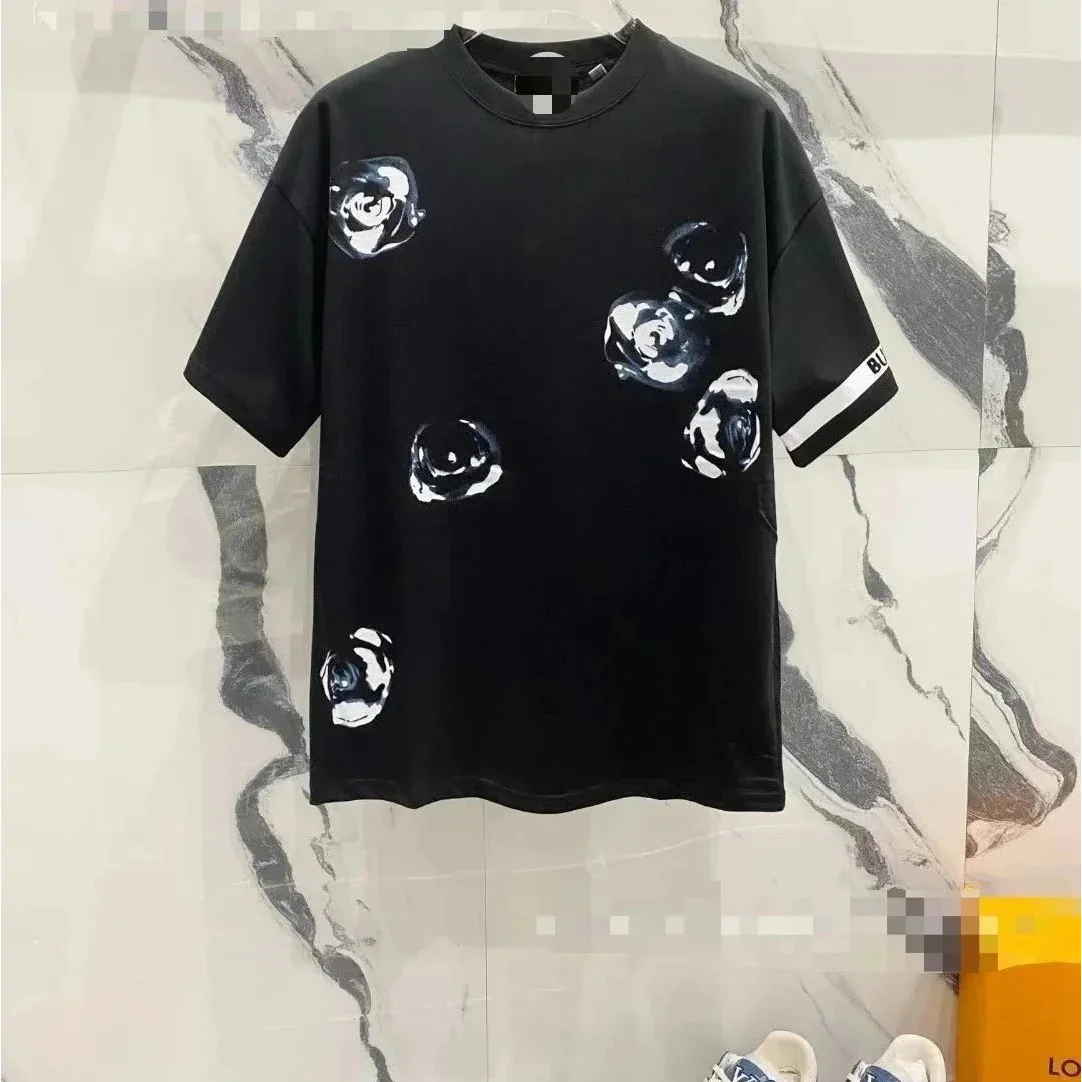 Balenciaga Balenciaga Black Floral Print T-Shirt Black - 1