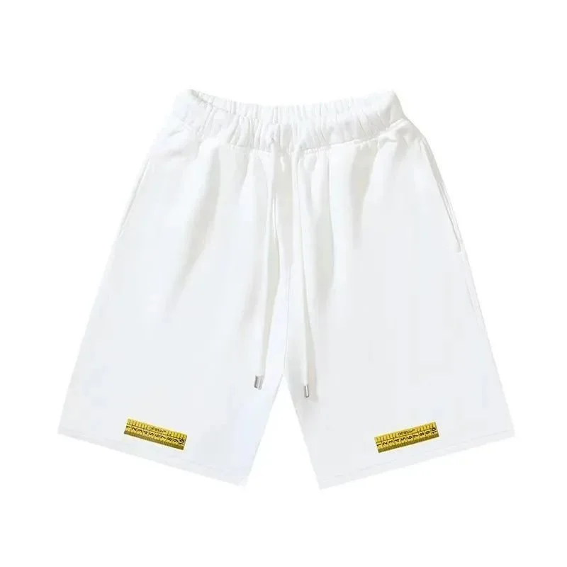 Other White Solid Shorts with Gold Patch Detail White - 1