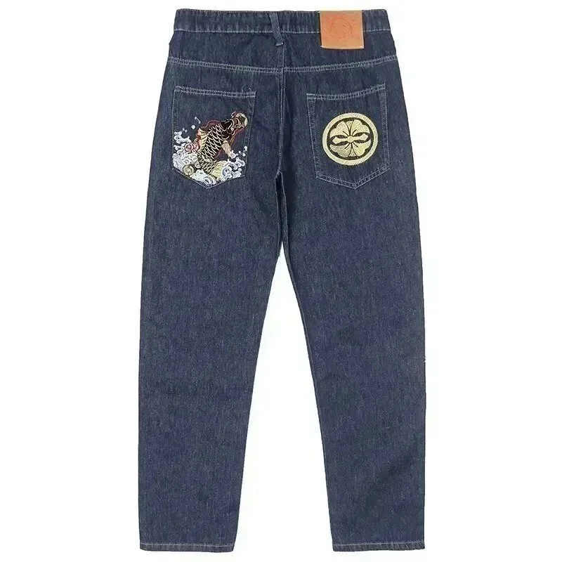 A Bathing Ape A Bathing Ape Jeans with Embroidered Back Pockets Navy - 1