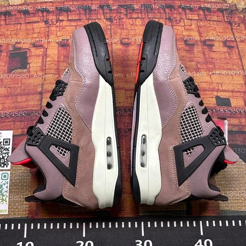 Jordan Nike Air Jordan 4 Grey/Black Sneakers Grey - 1