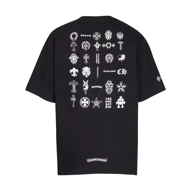 Chrome Hearts Chrome Hearts Black Cross Print T-Shirt Black - 1