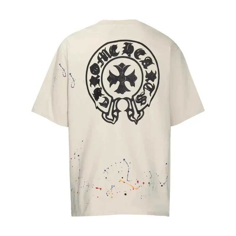 Chrome Hearts Chrome Hearts Paint Splatter T-Shirt Cream Cream - 1