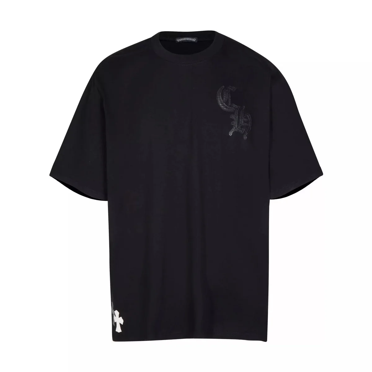 Chrome Hearts Chrome Hearts Black Cross Embroidered T-Shirt Black - 1
