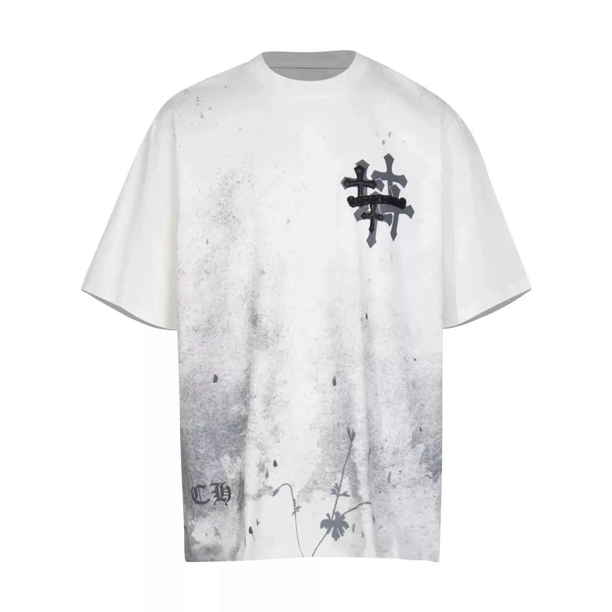 Chrome Hearts Chrome Hearts Cross Print Oversized T-Shirt White White - 1