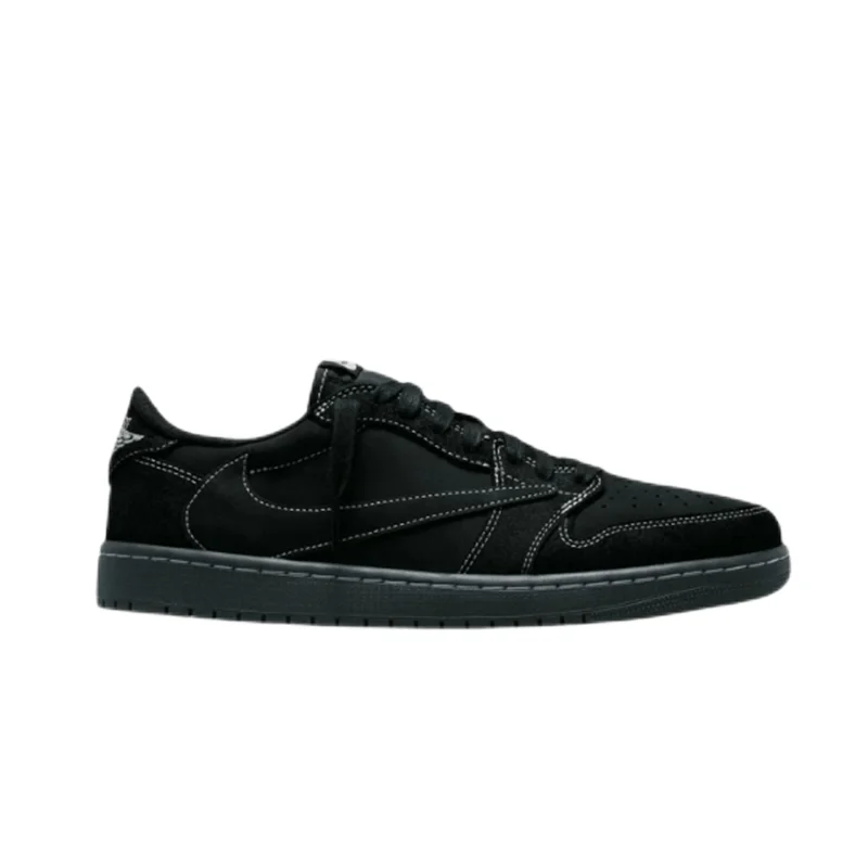 Jordan Nike Air Jordan 1 Low Black Suede Sneakers Black