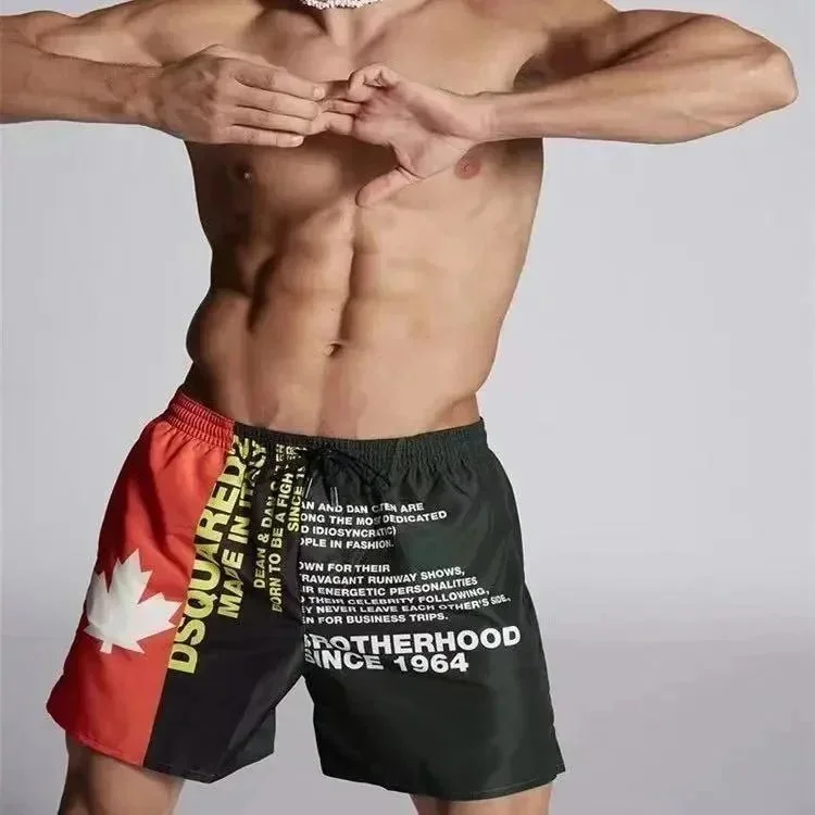 DSQUARED2 DSQUARED2 Brotherhood Swim Shorts Black/Red Black - 1